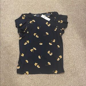 Ann Taylor Size Large Blue Short Sleeve Top